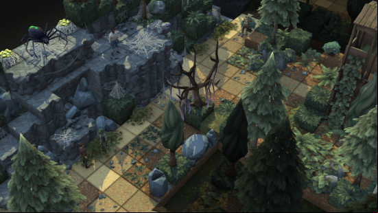 A dank forest in Brighter Shores.