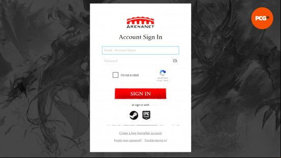 The  screen to link your Arenanet and Twitch s to claim Guild Wars 2 Twitch drops.