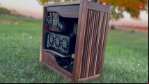 Check out this absolutely stunning DIY walnut wood gaming PC build