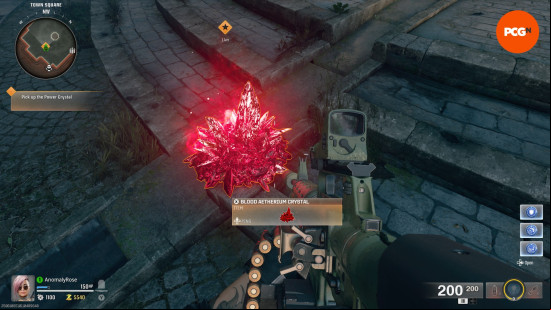 A Blood Aetherium Crystal dropped by a Dobbleghast in the Black Ops 6 Zombies Citadelle des Morts main quest easter egg.