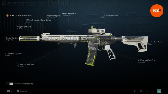 The Delta Force MandelBrick Spectrum Blitz Appearance, complete with preset attachments.