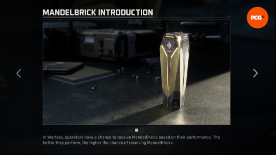 A Delta Force MandelBrick with a brief in-game explainer about how they work.
