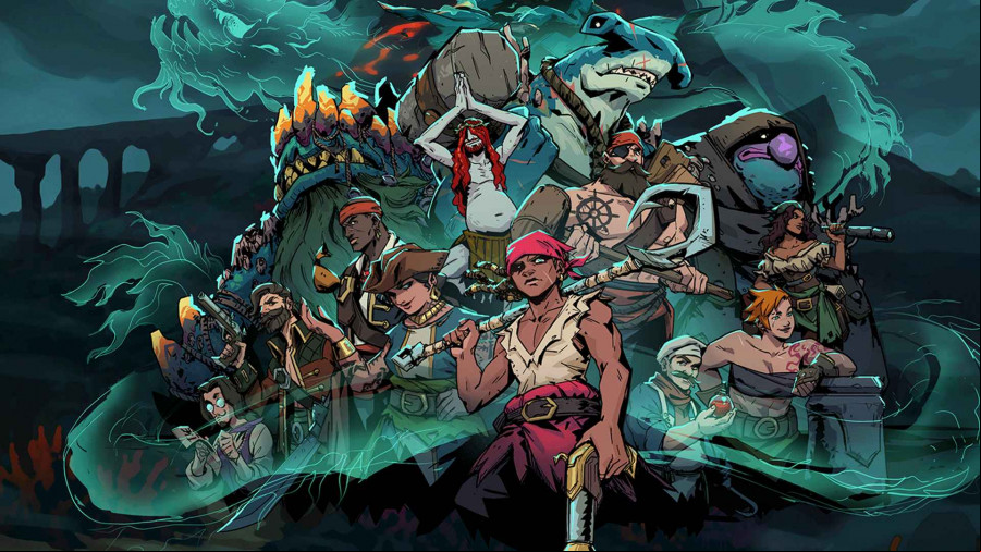 Mark of the Deep: Key art for Mark of the Deep depicts a band of pirates posing with various different weapons.