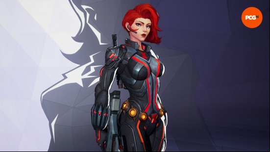 Marvel Rivals tier list: Black Widow in a black outfit