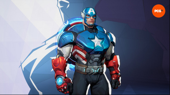 Marvel Rivals tier list: Captain America in his red, white, and blue outfit