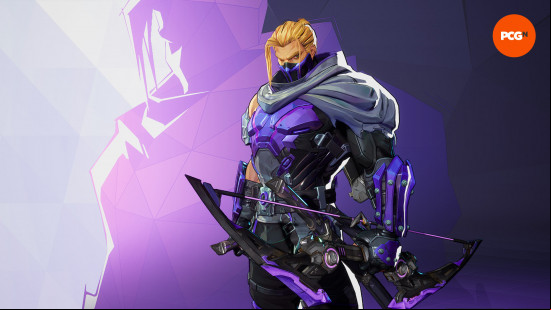 Marvel Rivals tier list: Hawkeye in purple, face covered