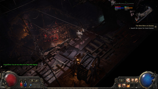 count geonor's location in his manor in path of exile 2