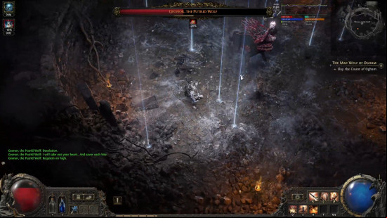 putrid wolf using his moves in path of exile 2