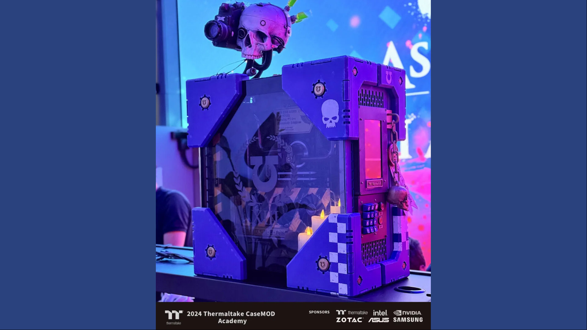 Alternate side profile of the Thermaltake Warhammer 40K gaming PC build