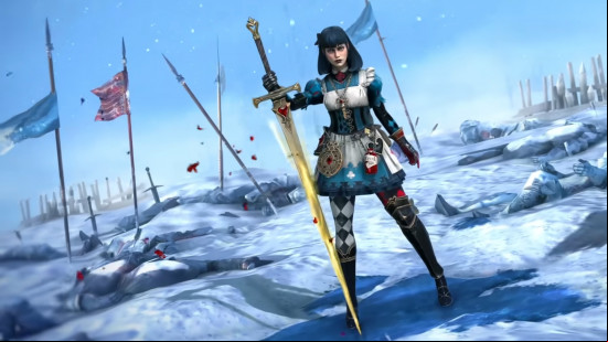 Best free Steam games: Raid: Shadow Legends. Image shows a warrior standing on an icy battlefield.