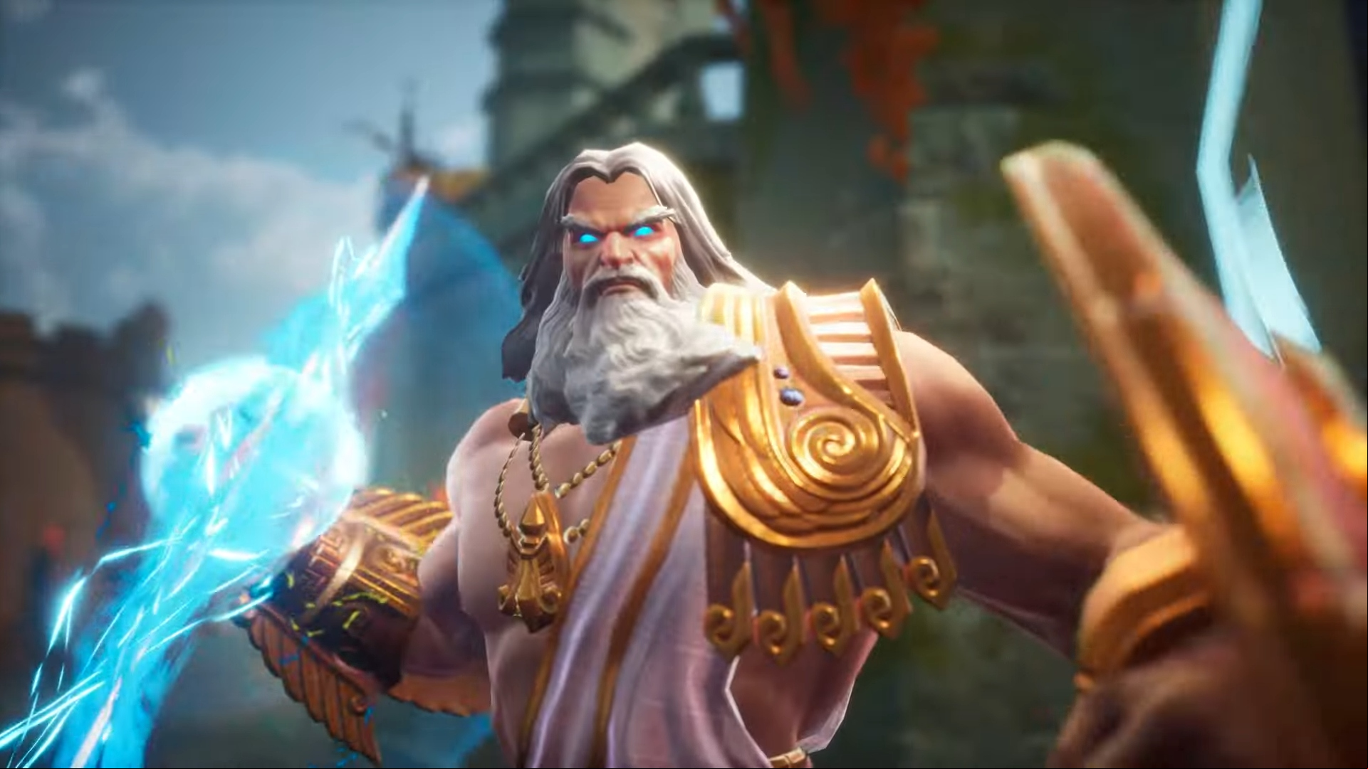 Free Steam games: Smite 2. Image shows Zeus in battle in a screenshot from the one of the game's trailers.