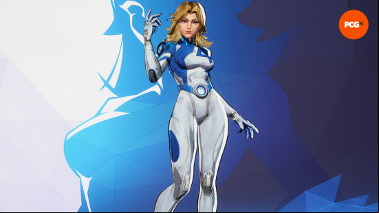 Marvel Rivals characters: Invisible Woman in her F4 costume