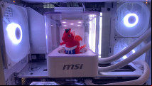 This MSI U cooler with a turntable can turn your gaming PC into a display case