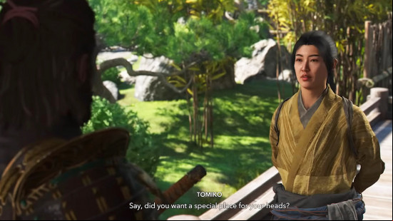 Assassin's Creed Shadows Hideout: Tomiko offering Yasuke her home for the league