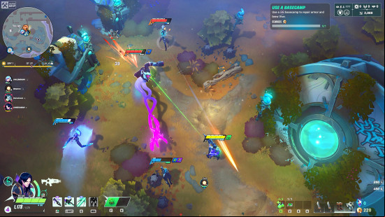 Best MOBA games: a chaotic top-down battle taking place in a lush field