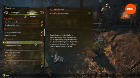 a list of main story quests in monster hunter wilds