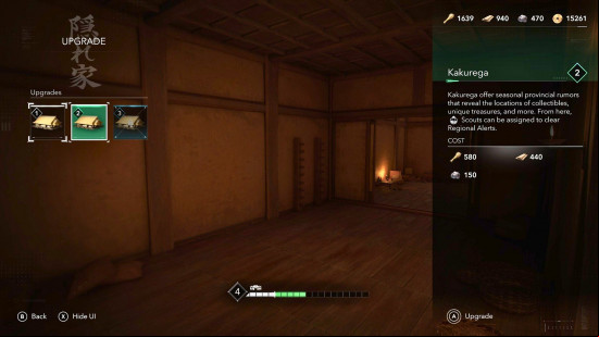 AC Shadows scouts: the inside of a traditional japanese building, dimly lit by candles.