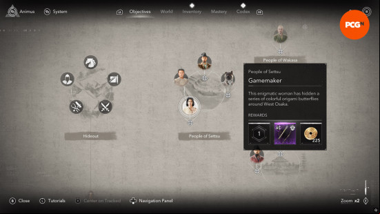 AC Shadows Mon Money: side quest showing money as a reward
