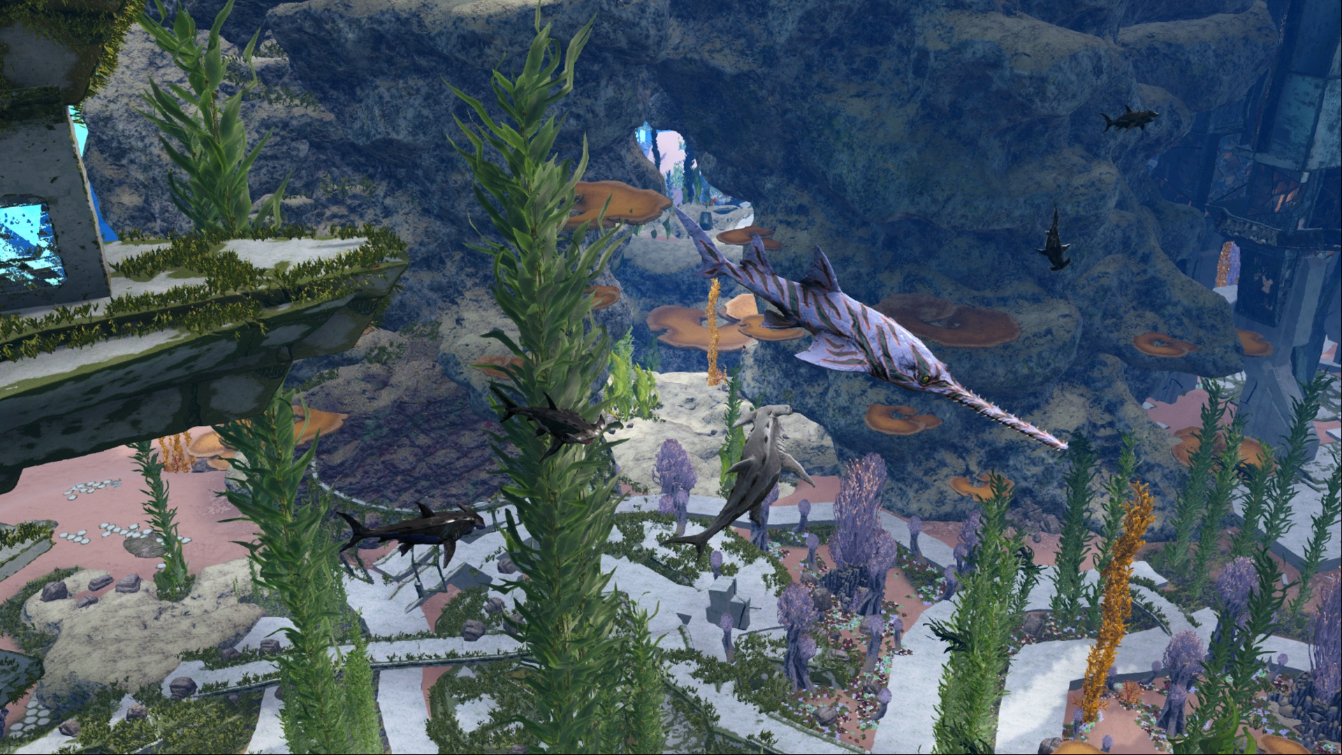 Ark Aquatica: An underwater Ark map featuring huge prehistoric fish
