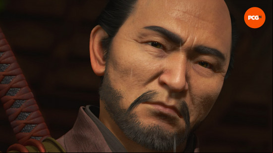 Assassin's Creed Shadows bosses: Kimura Kei with a katana on his back