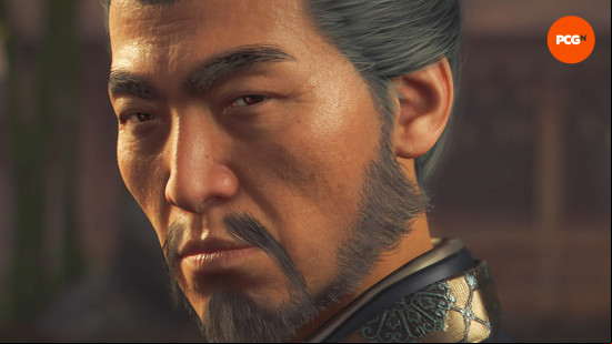 Assassin's Creed Shadows bosses: an elderly man with sharp facial hair