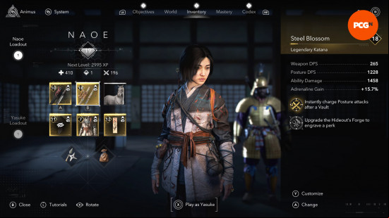 Assassin's Creed Shadows best builds for the early game: Naoe's best early game build