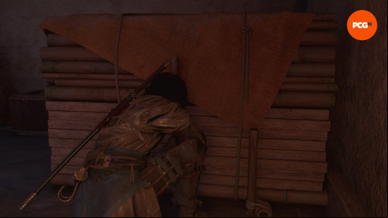 Assassin's Creed Shadows Mon Money: Naoe smuggling a stack of resources