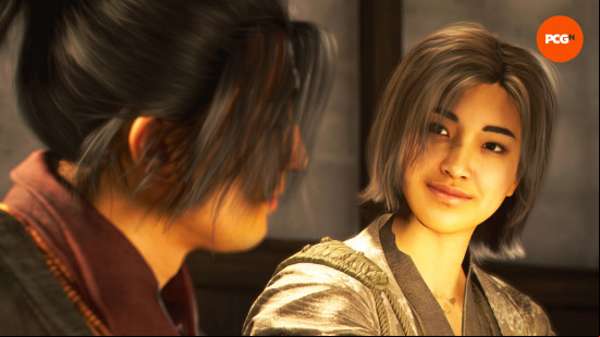 Assassin's Creed Shadows ally quests: Naoe sitting with Gennojo
