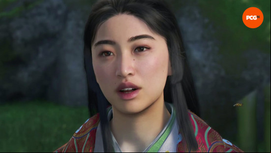 Assassin's Creed Shadows romance options: Lady Oichi with her long black hair and red kimono