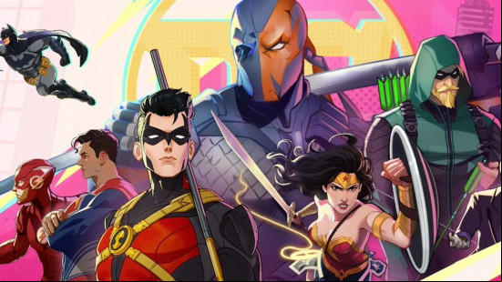 Best multiplayer games: DC Dark Legion. Image shows Robin, Deathstroke, and Wonder Woman in dynamic poses.