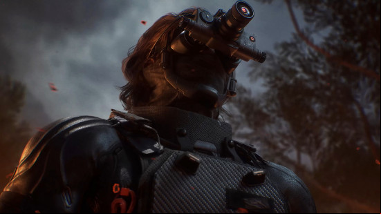 Delta Force operators: the long-haired Nox with a night vision rig masking his face