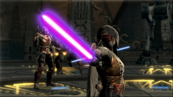 Free Steam games: a hooded figure holding a purple lightsaber