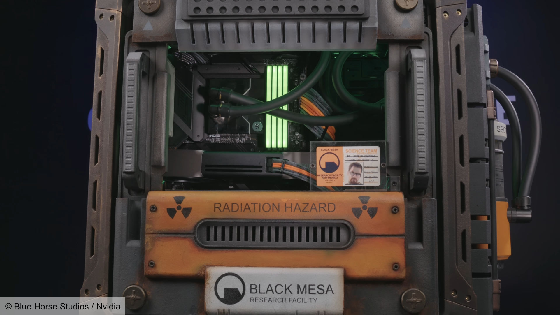 Half-Life 2 gaming PC from the side