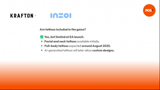 A statement from Krafton about the future of InZOI tattoos.