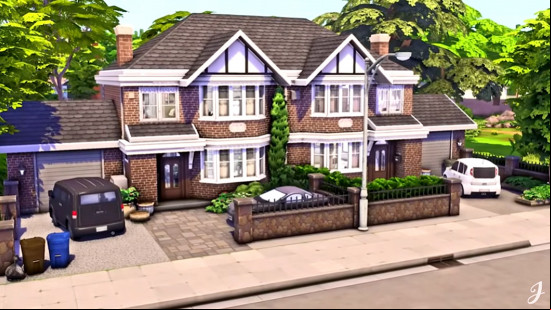 The Sims 4 houses: A classic British semi-detached house built in The Sims 4.