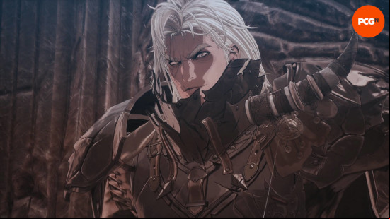 Elamein is a woman wielding a shortsword and a huge shield. She is the eighth of The First Berserker Khazan bosses