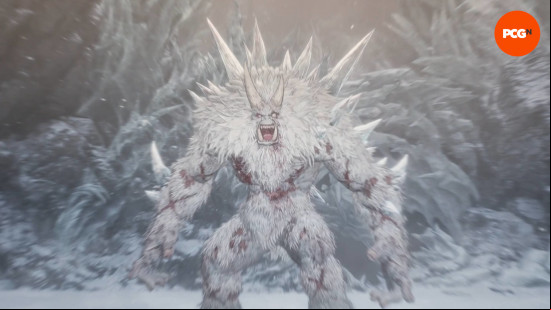 Yetuga is a giant yeti covered in ice shards and is the first of The First Berserker Khazan bosses