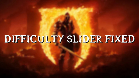 The difficulty slider fixed mod screen.