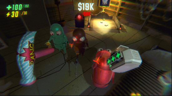 Best horror games: a trio of REPO bots shopping for goods