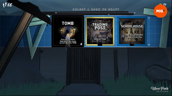 Blue Prince tomb solution: a set of three room blueprints, ready for drafting.