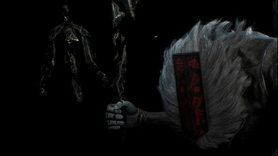 An old character holding a staff in Clair Obscur.