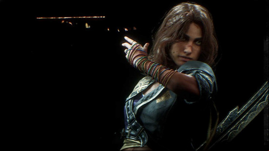 A female character next to some sparks in Clair Obscur.