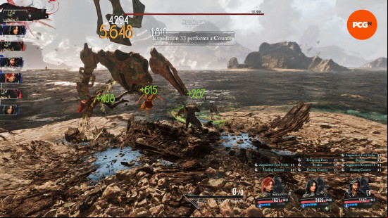 A team attacking in Clair Obscur.