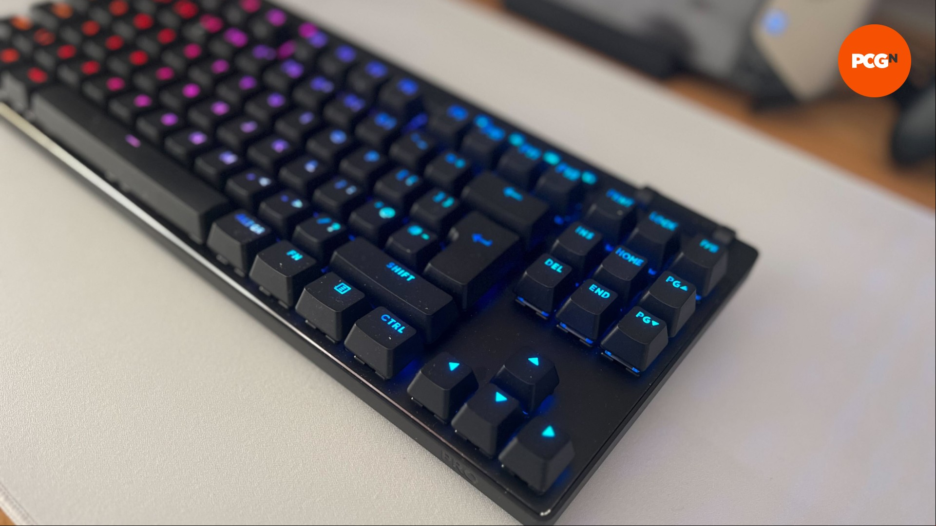 Side shot of the Logitech Pro X TKL Rapid