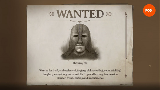 Oblivion Remastered Thieves Guild: an old-timey wanted poster that depicts a hooded figure.
