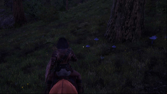 Collecting mushrooms from grass in Oblivion Remastered.