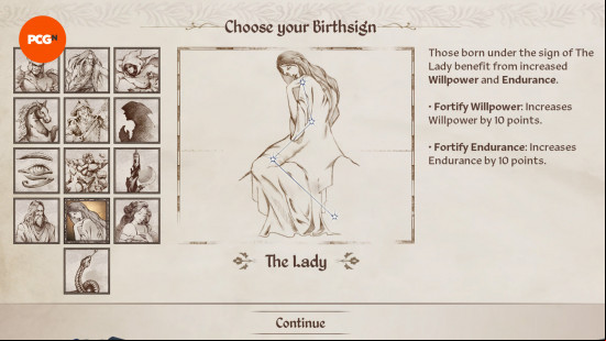 Best birthsign in Oblivion Remastered: The Lady.