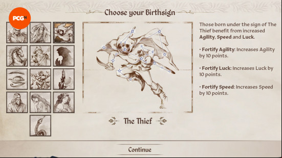 Best birthsign in Oblivion Remastered: The Thief.