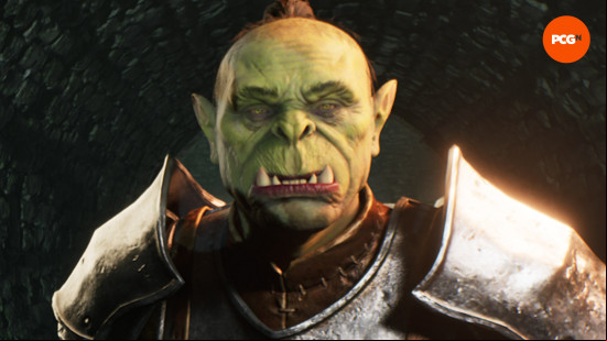 Oblivion Remastered race best: an orc with large teeth.