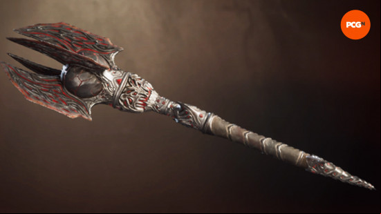Best Oblivion Remastered weapons: a black and red amce